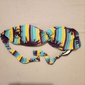 Twisted strapless bikini top, size S